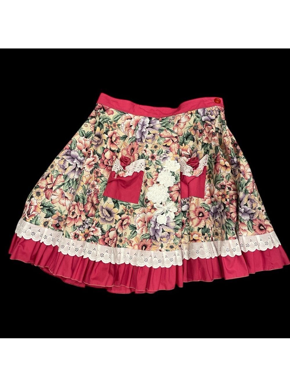 Floral Prairie 2 Piece Set M Cottagecore Romantic Fairycore Vintage Style - Picture 11 of 11